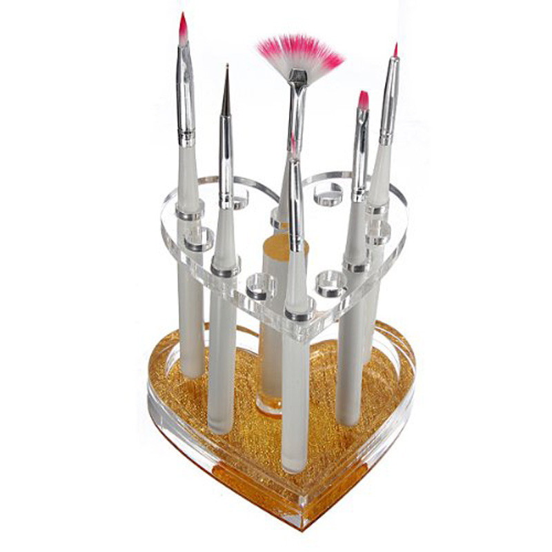 Nail Art Rame - 12 Holes Nail Brushes Storage Box