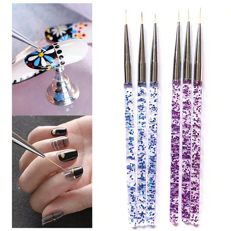 Nail Art Rame - 3Pcs French Stripe Nail Art Liner
