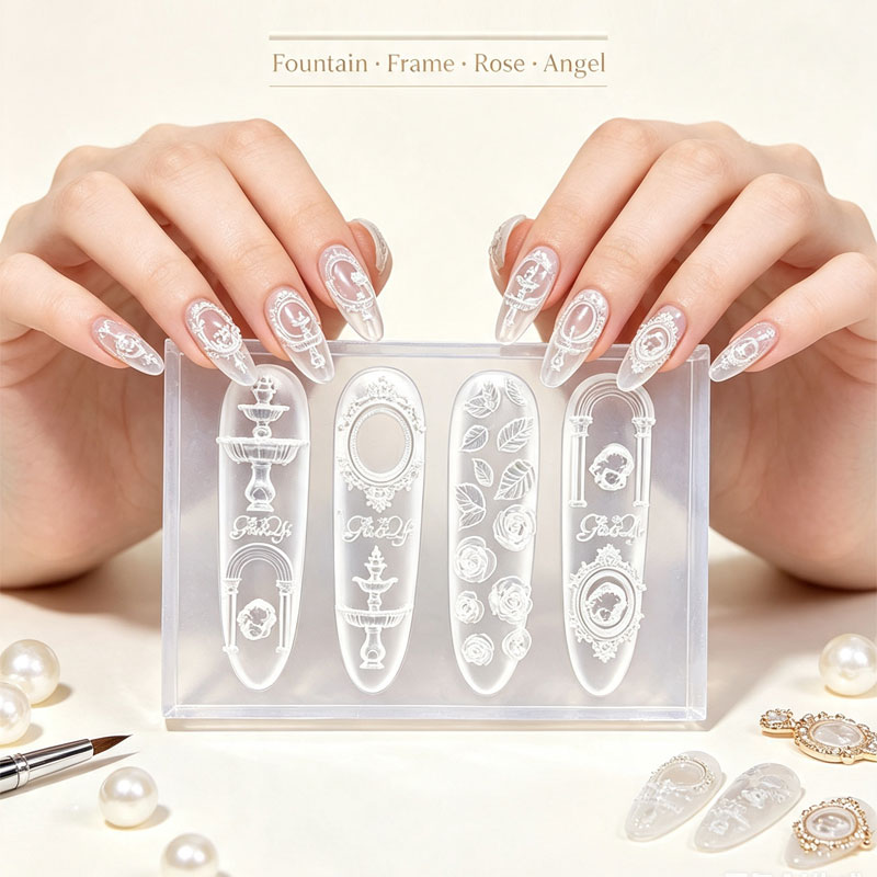 Nail Art Vintage - 3D Vintage Relief Nail Silicone Mold