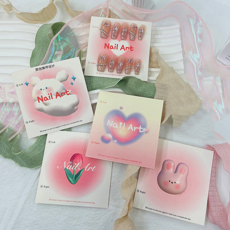 Nail Art Navy - 50Pcs 6.5x6.5cm 8x8cm Press On Nail
