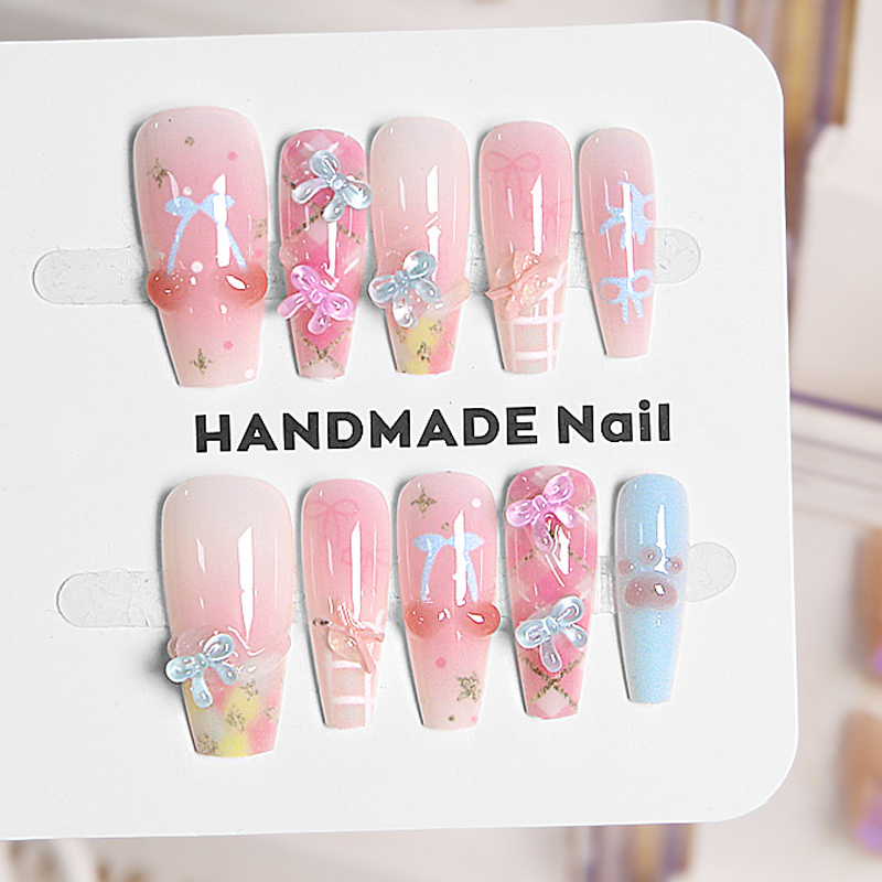 Nail Art French - 10Pcs French Sweet Cool Light Luxury