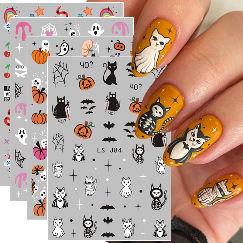Nail Art Vampire - 4pcs Halloween Gothic 3D Nail Art