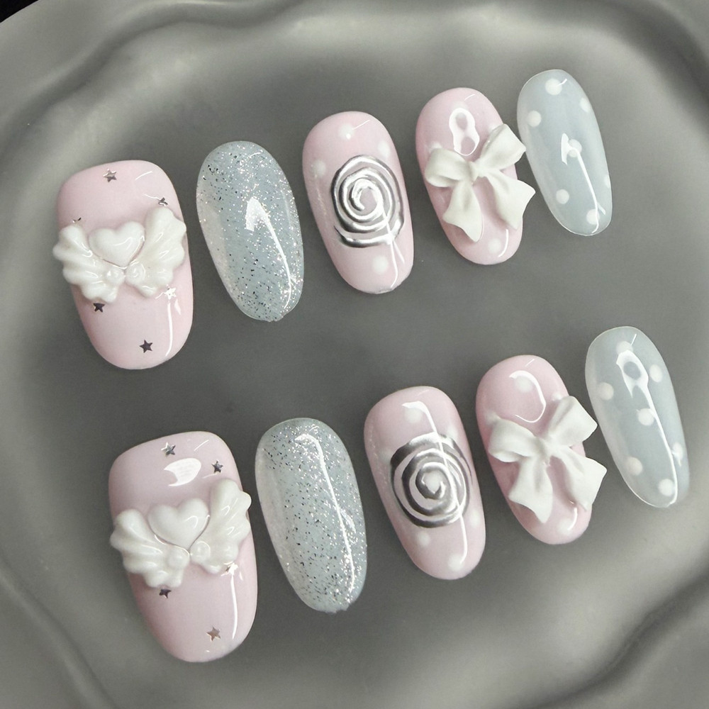 Nail Art Vintage - Korean Vintage Wishcore Short Handmade Press