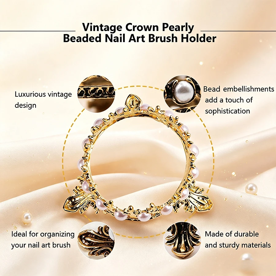 Vintage Style Crown Simulated  - Nail Art Vintage recension och pris
