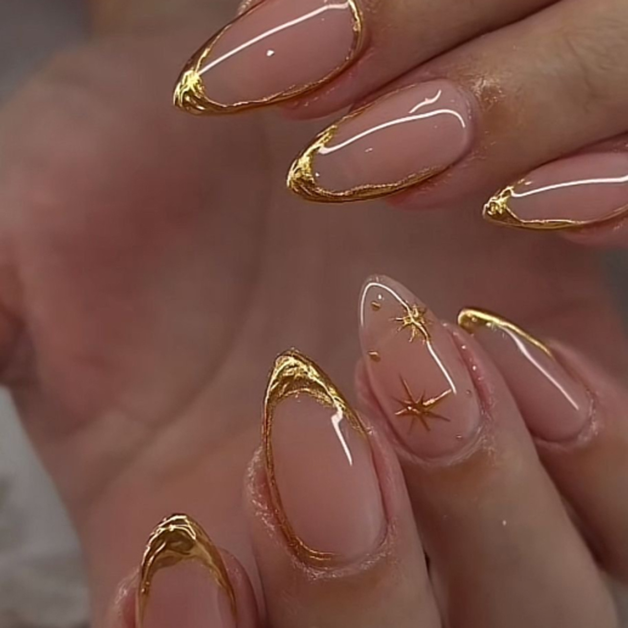 24Pcs Short Almond Nails Set F - Nail Art French recension och pris