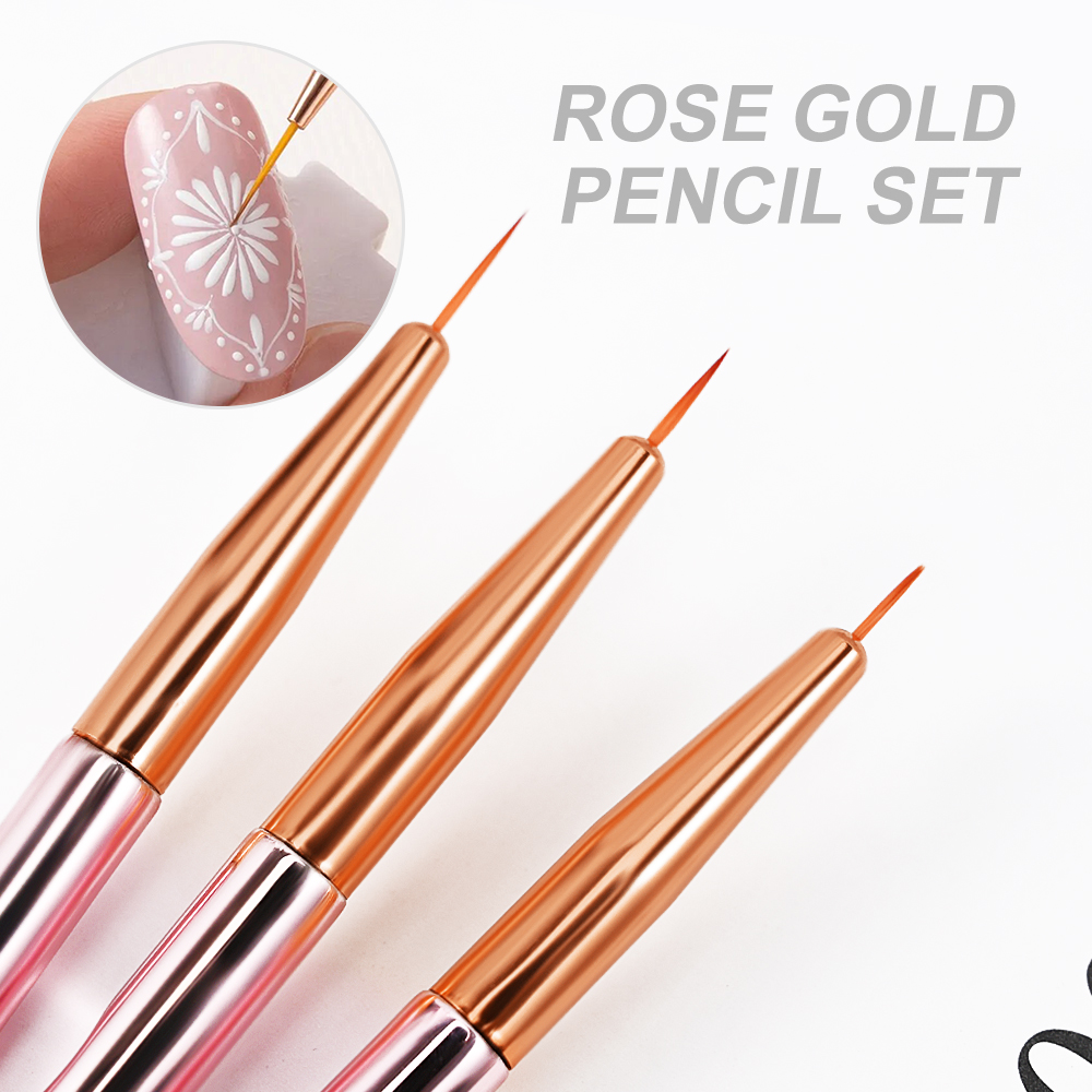 3/5Pcs/set Rose Gold  Nail Art - Nail Art Gold recension och pris