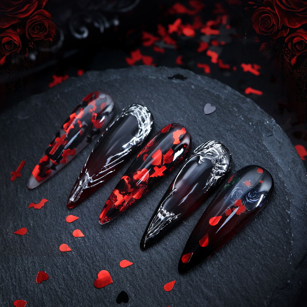 Halloween Nail Sequins 5g –Bat - Nail Art Vampire recension och pris