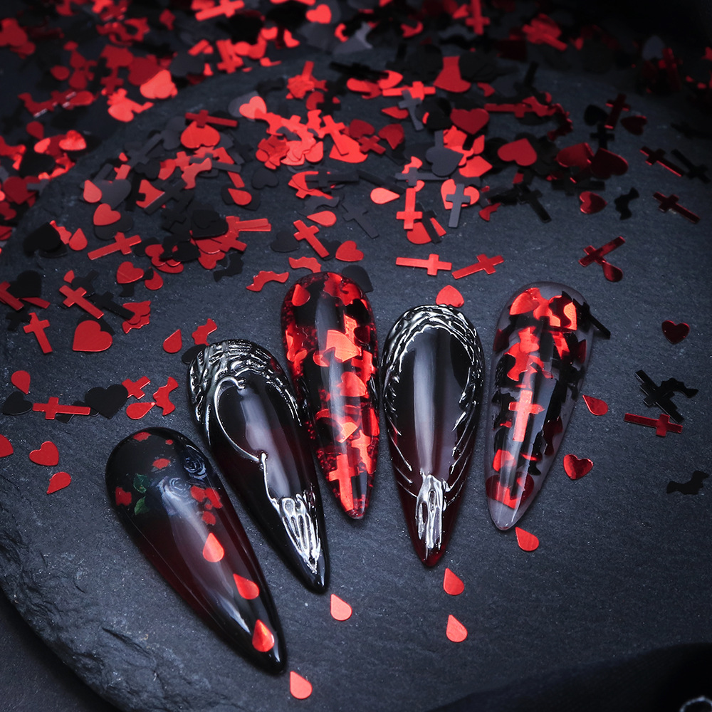 Halloween Nail Sequins 5g –Bat - Nail Art Vampire recension och pris