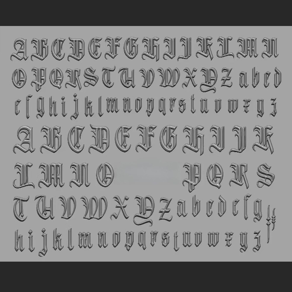 Vintage Alphabet Nail Art Mold - Nail Art Vintage recension och pris