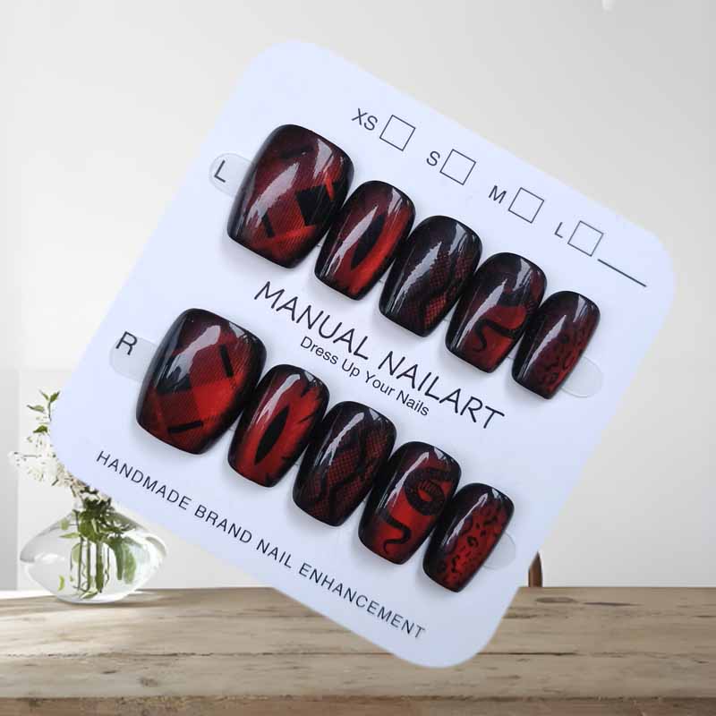 10Pcs Dark Style Cool Wind Pea - Nail Art Emerald Blue recension och pris