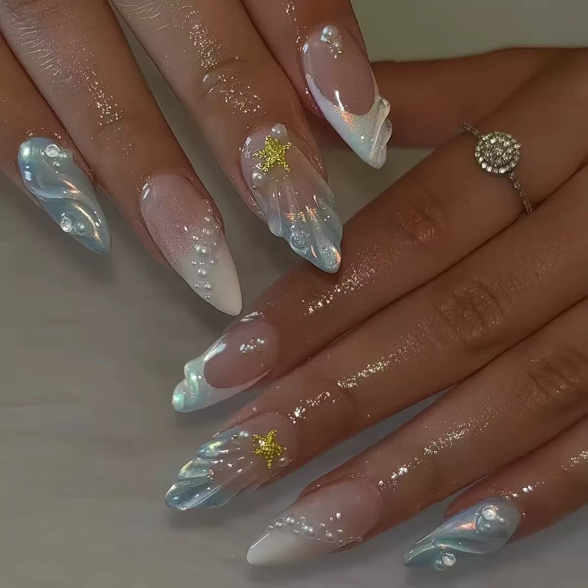 24pcs Short Oval 3D Gel Nail S - Nail Art French recension och pris
