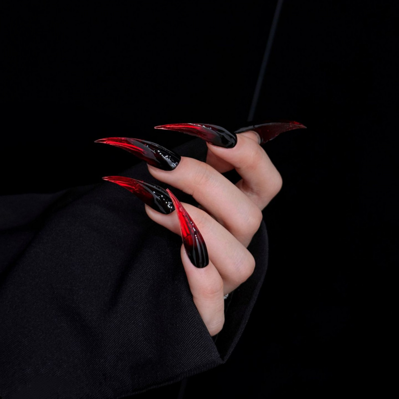 Extra Long Stiletto Press On N - Nail Art Vampire recension och pris