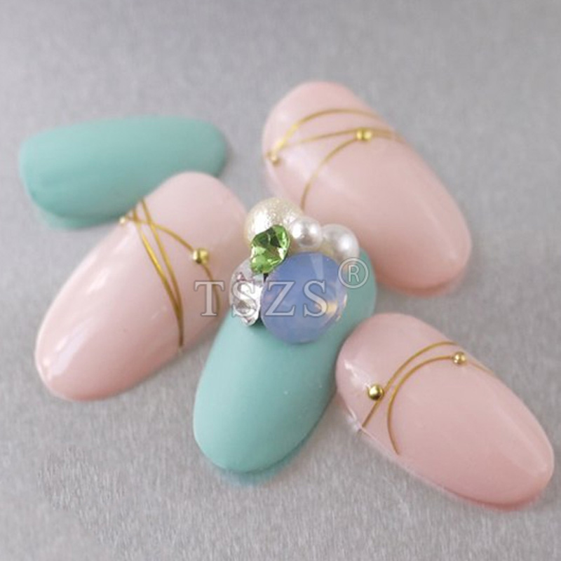 TSZS 200pcs Short Medium Oval  - Nail Art Navy recension och pris