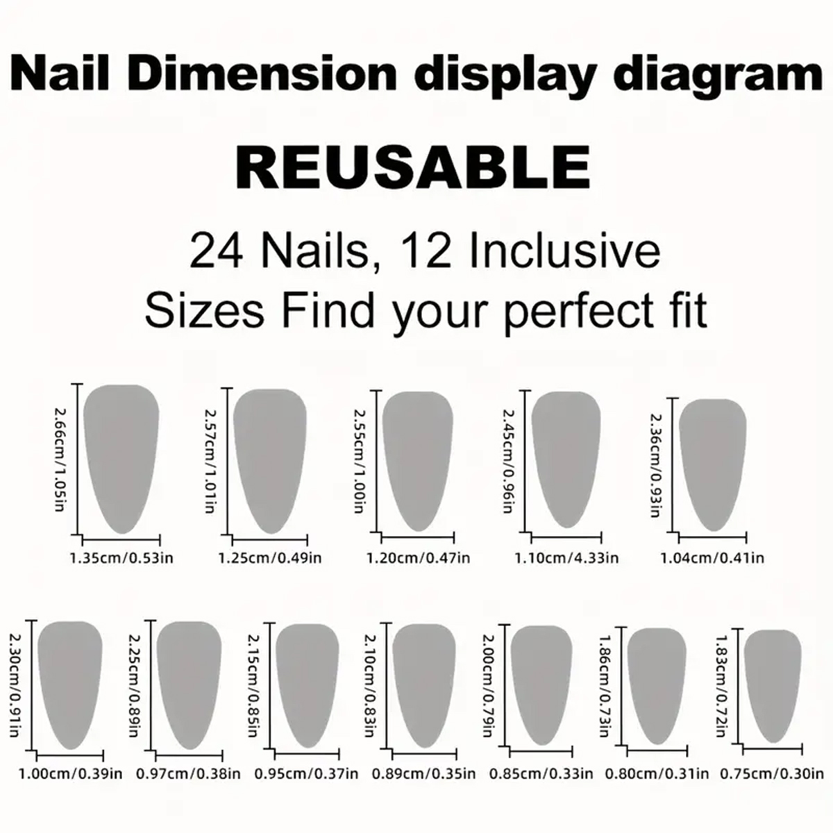 24pcs Almond Press On Nails,Nu - Nail Art Gold recension och pris