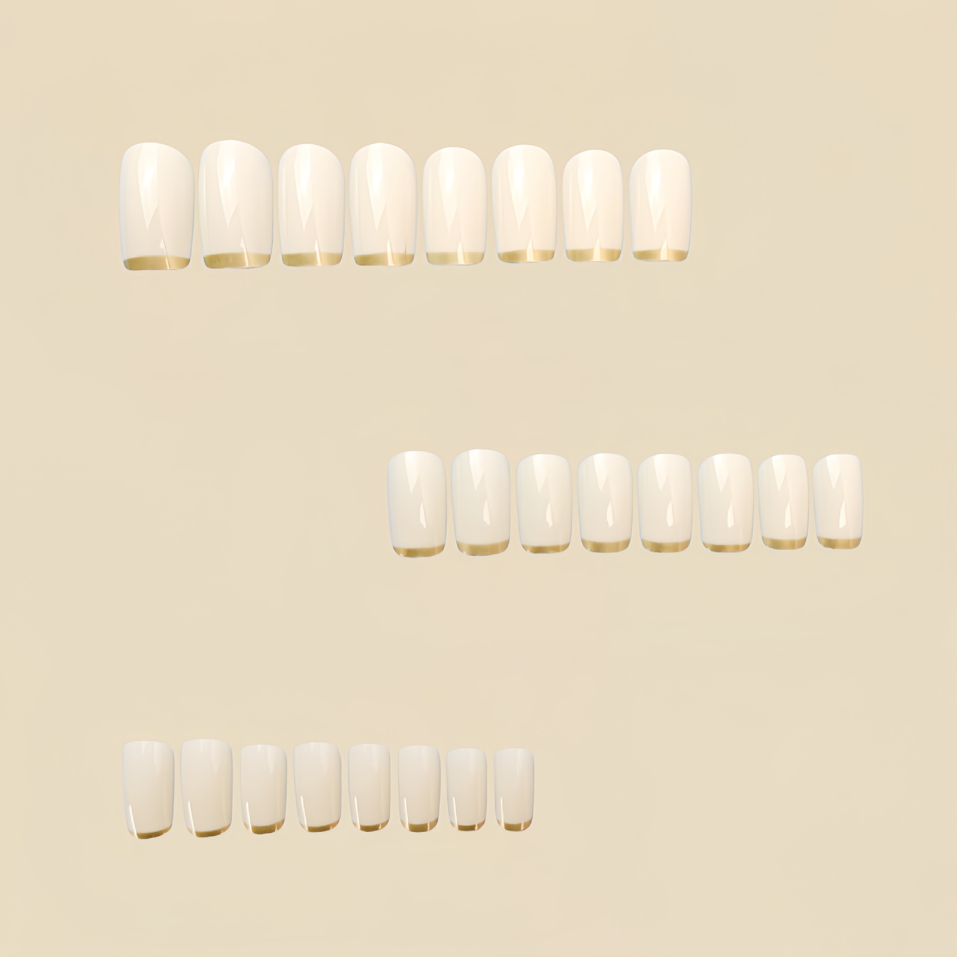 Medium fake nails for women Be - Nail Art French recension och pris