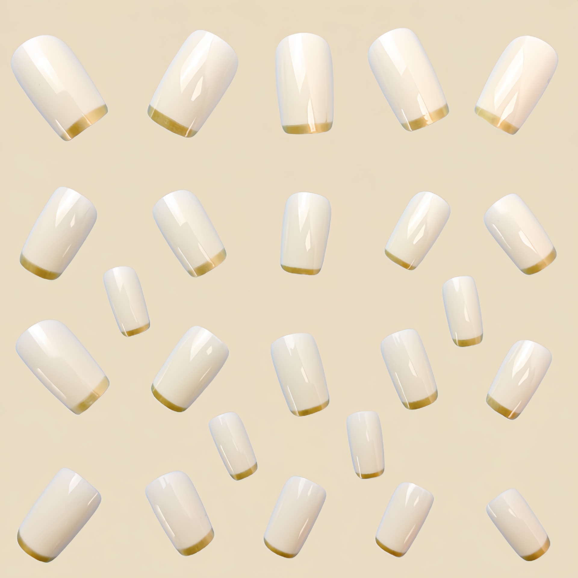 Medium fake nails for women Be - Nail Art French recension och pris