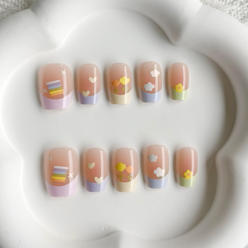 10Pcs Women Spring Fresh and D - Nail Art French recension och pris