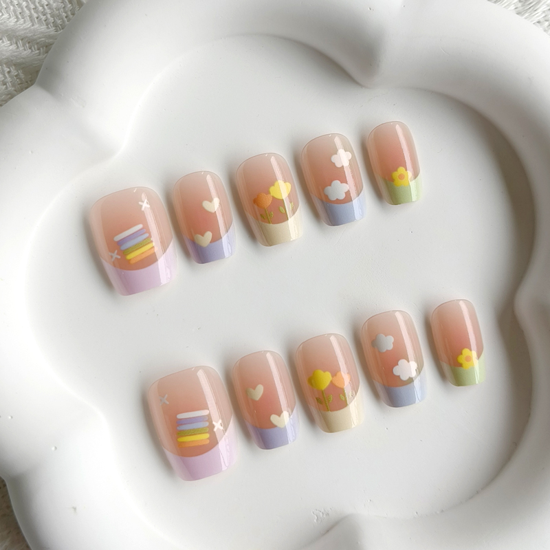 10Pcs Women Spring Fresh and D - Nail Art French recension och pris