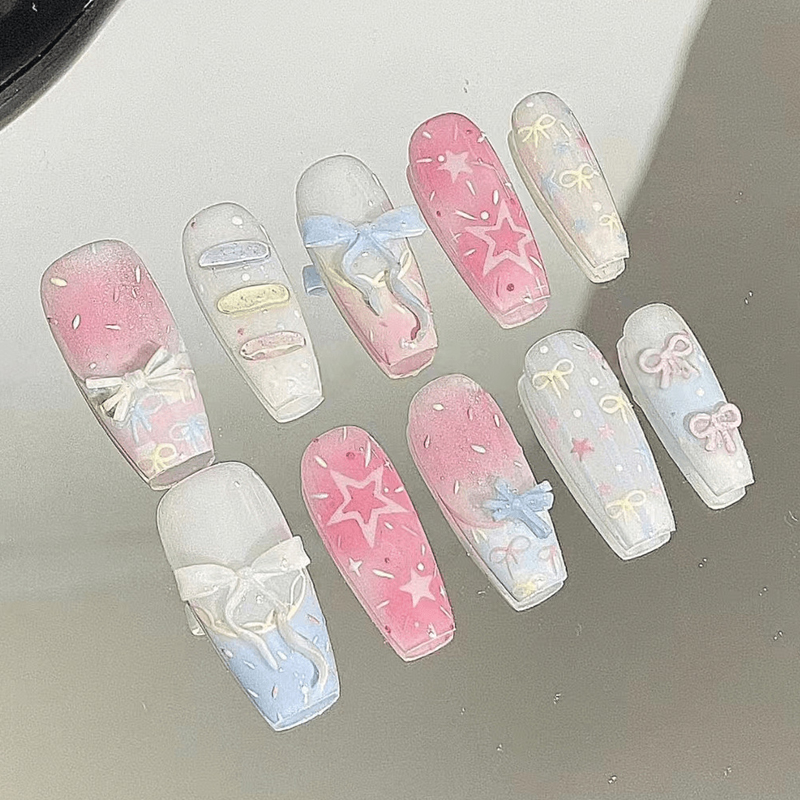 10Pcs French Sweet Cool Light  - Nail Art French recension och pris