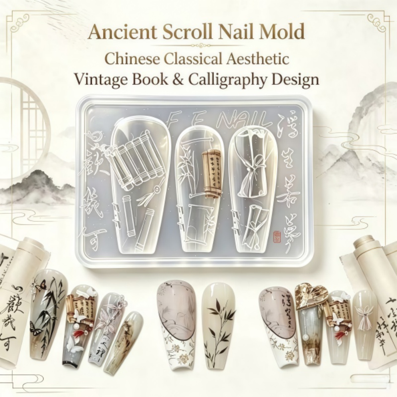Chinese Ancient Style Book Scr - Nail Art Vintage recension och pris