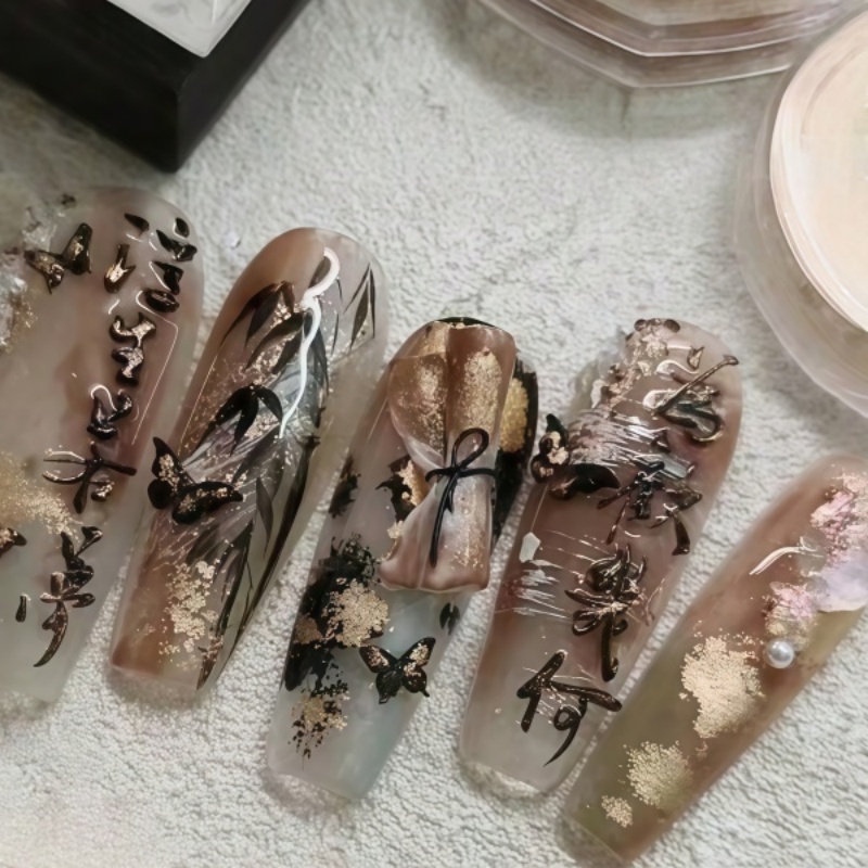 Chinese Ancient Style Book Scr - Nail Art Vintage recension och pris