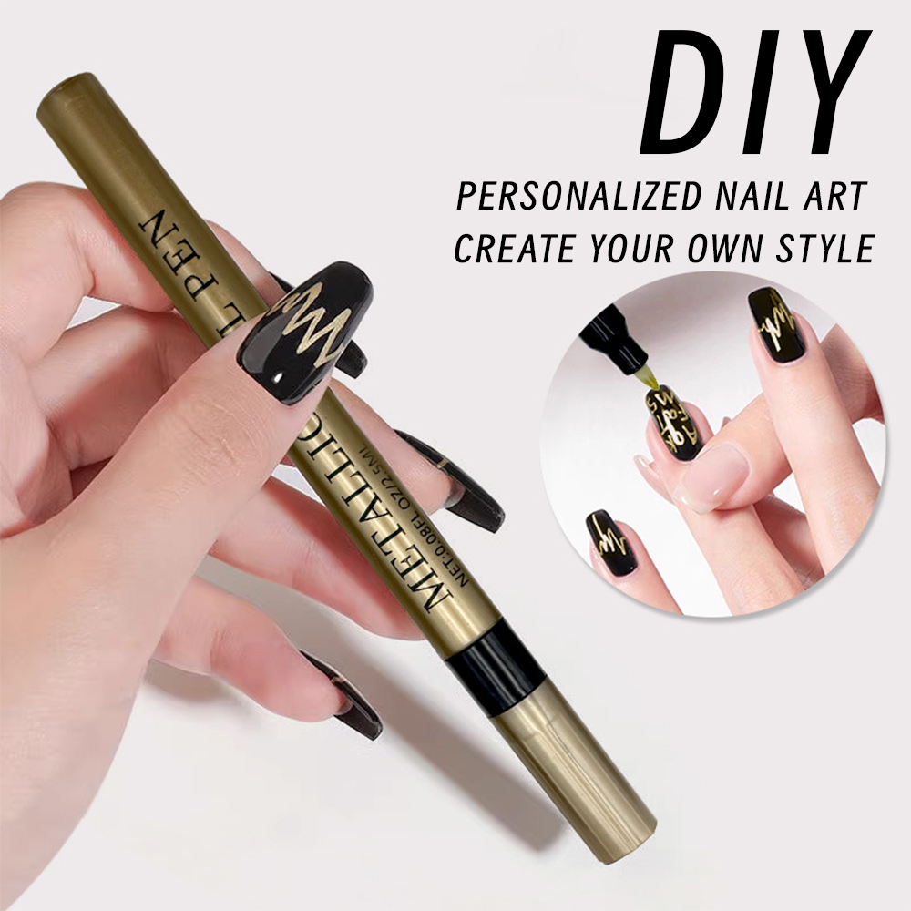 1Pc Metallic Nail Art Graffiti - Nail Art Gold recension och pris