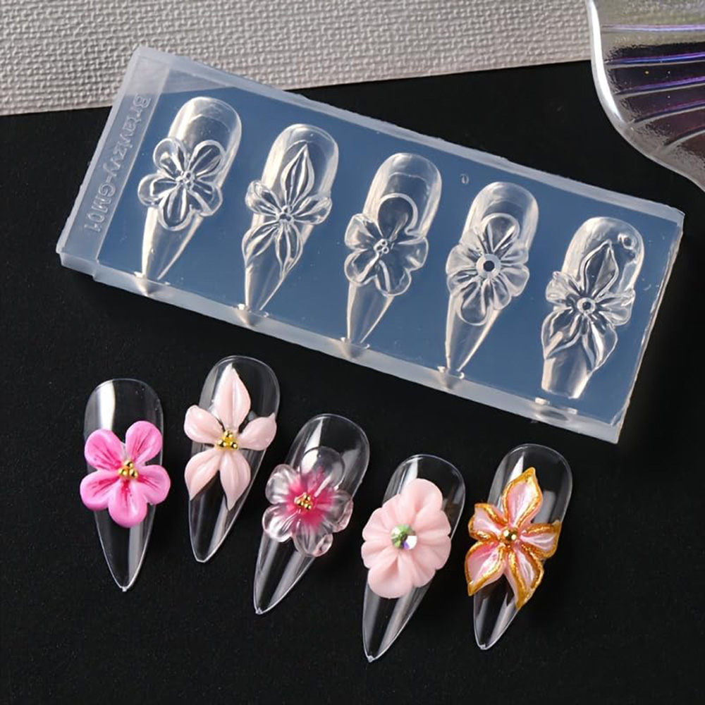 Floral 3D Nail Art Silicone Mo - Nail Art Vintage recension och pris