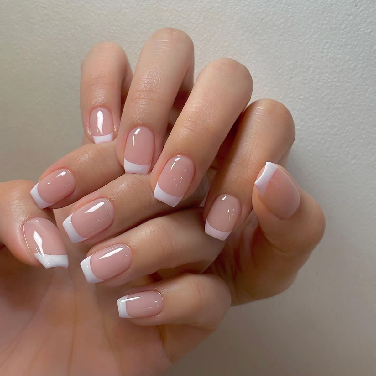 24ps/set Short Fake Nails for  - Nail Art French recension och pris