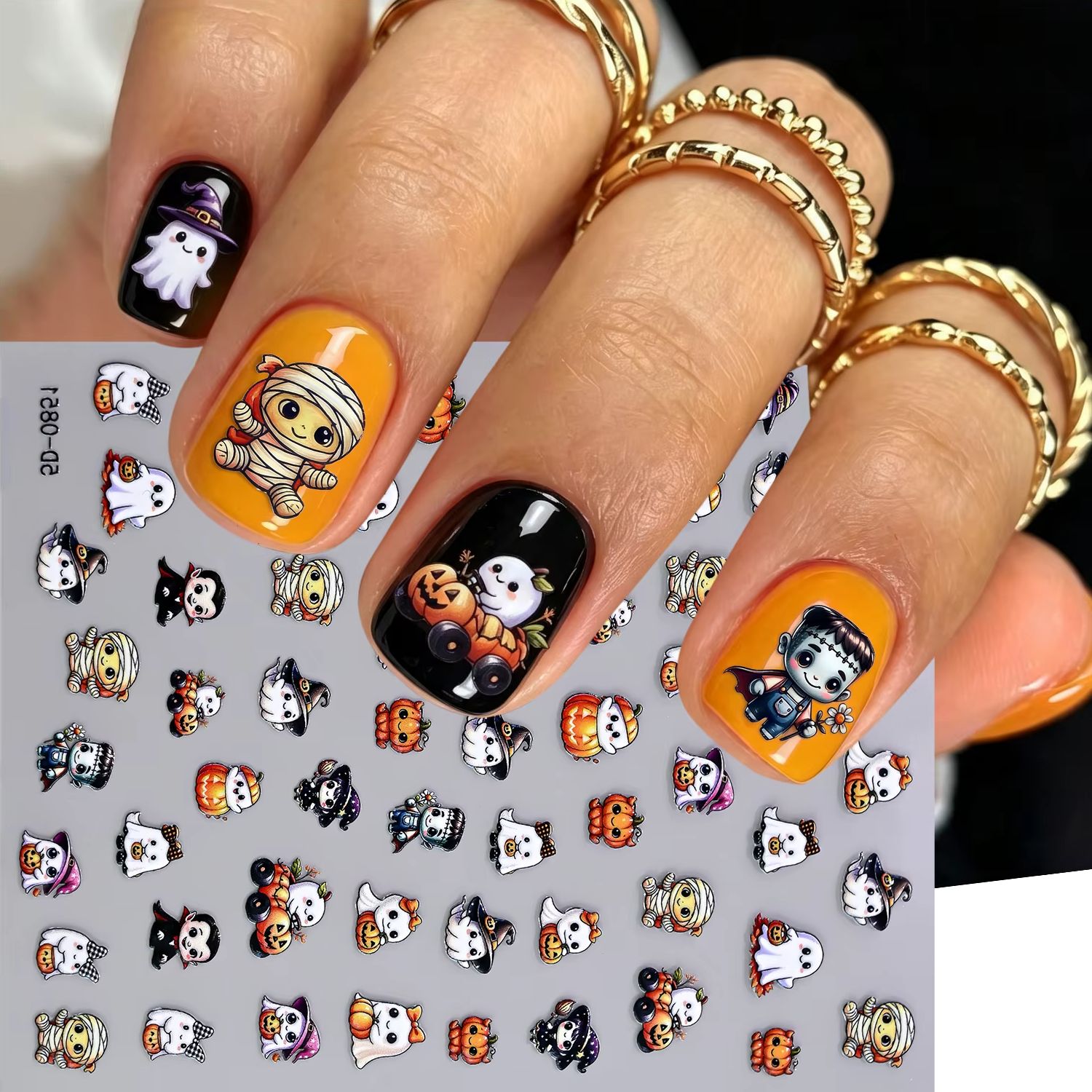 5D Emboss Halloween Nail Art S - Nail Art Vampire recension och pris