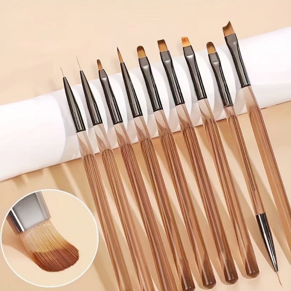 9PCS Nail Brush for Nail Art D - Nail Art Navy recension och pris