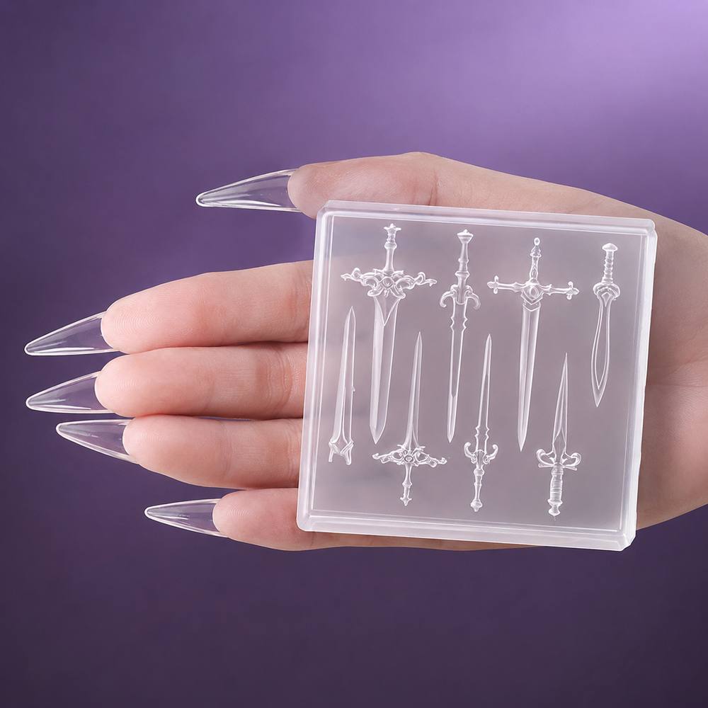 1Pc Mini Sword Nail Mold Medie - Nail Art Vintage recension och pris