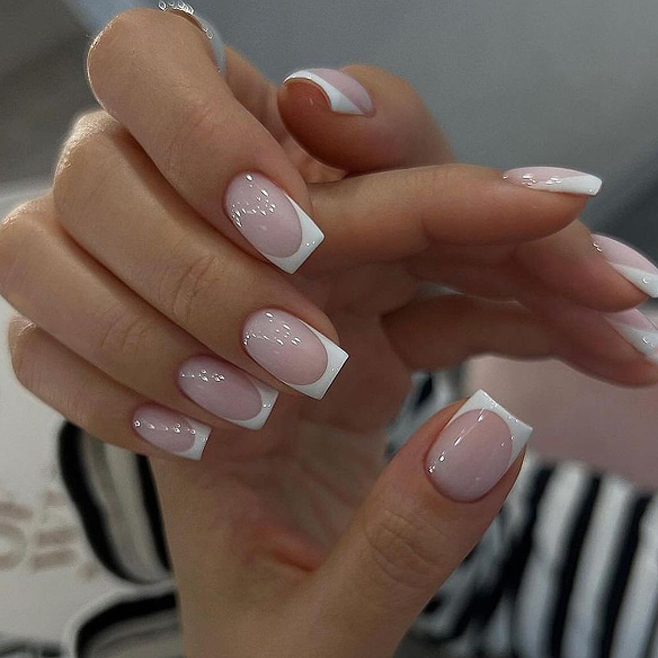 24Pcs Simple Ballet Glitter De - Nail Art French recension och pris